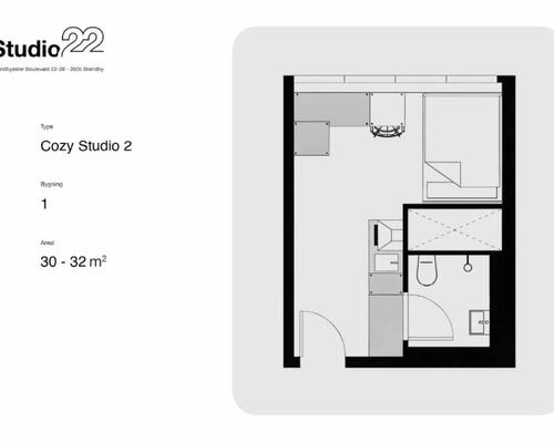 1 værelses lejlighed i Brøndby