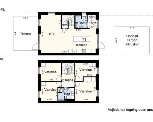 5 værelses hus i Klarup
