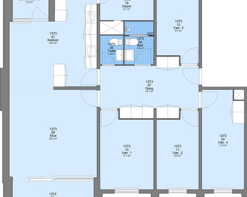 5 værelses lejlighed i Esbjerg Ø