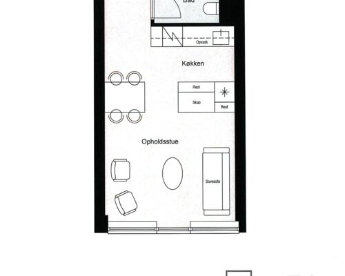 1-værelses lejlighed i dejlig ejendom centralt i Odder