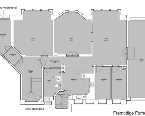 6 værelses lejlighed i Frederiksberg C