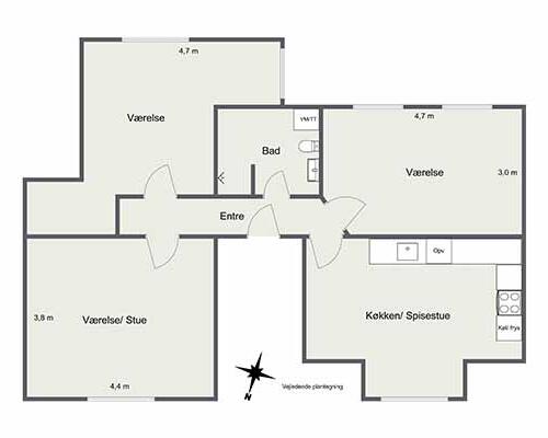 4 værelses lejlighed i Aalborg