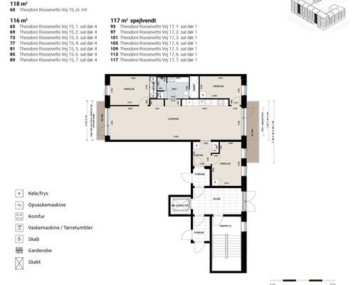 4 værelses lejlighed i København SV