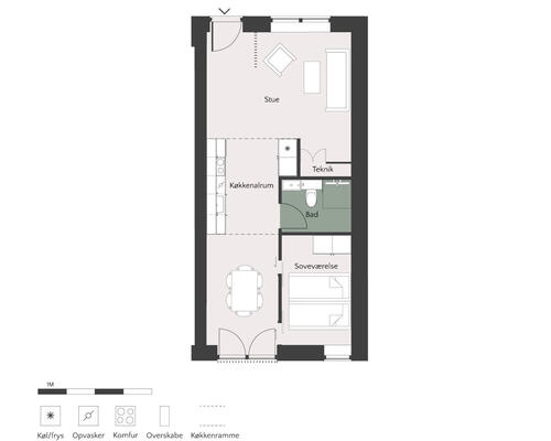 2 værelses lejlighed i Højbjerg