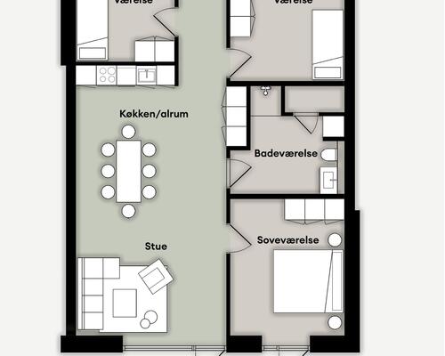Velindrettet 1-plans rækkehus i Kildebjerg, Ry!