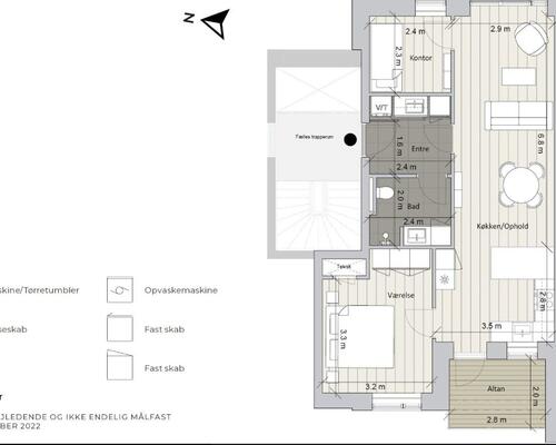 2 værelses lejlighed i Kerteminde