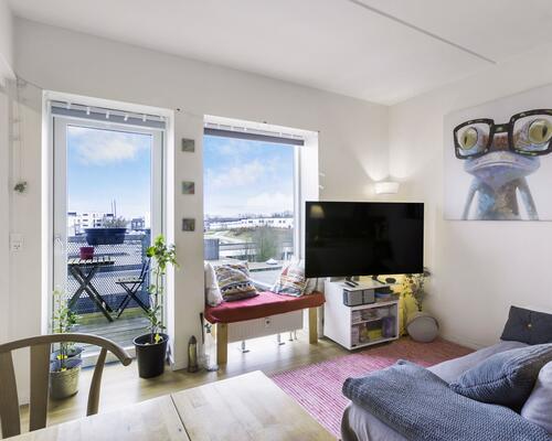 2-værelses studiebolig i Idrætsbyen