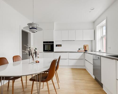 Stor 7-værelses lejlighed i stueplan ved byparken