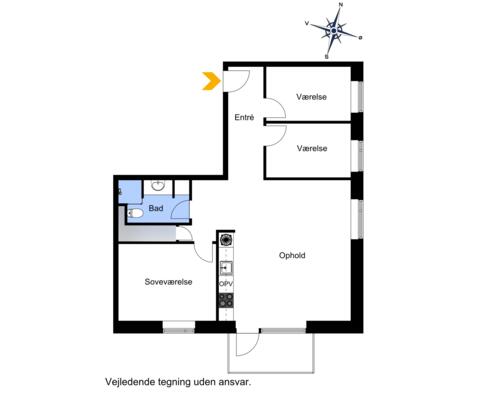 4 værelses lejlighed i Åbyhøj