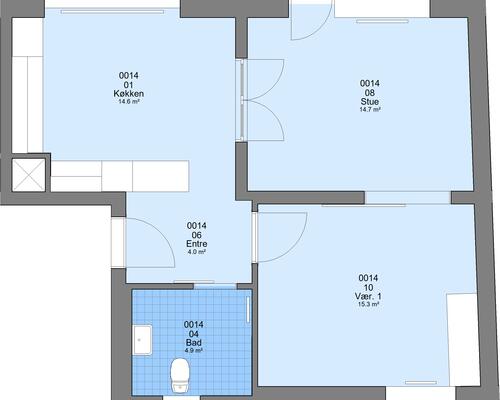 2 værelses lejlighed i Viborg