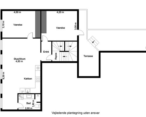 Skøn lys 3 værelses lejlighed