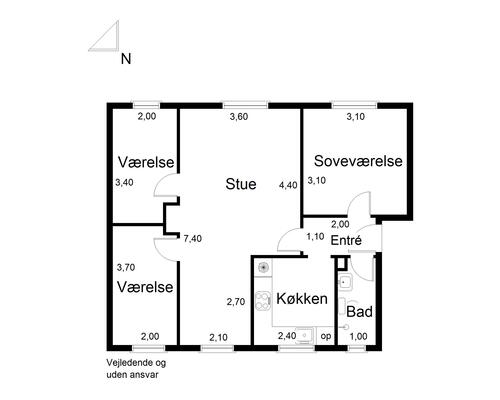 Lys 4-værelses på 81 m2 med tre gode værelser – tæt på indkøb, bus og sport