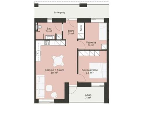 2 værelses lejlighed i Herning