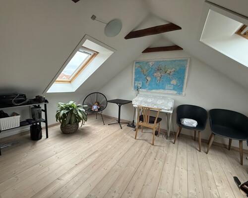 137 m² i to plan med super flot udsigt over by og vand.