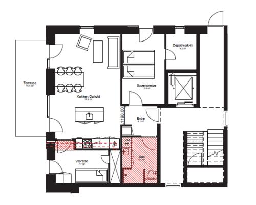 3 værelses lejlighed i Randers NØ