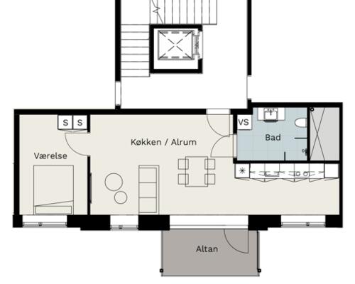 2 værelses lejlighed i Viborg