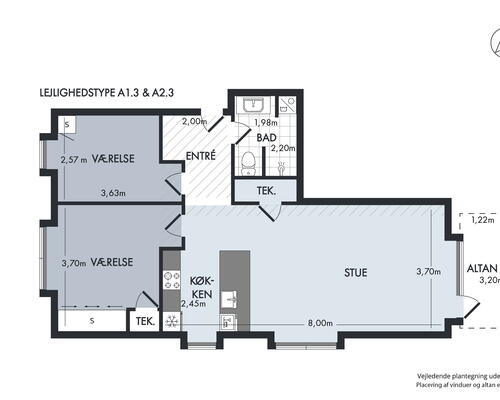 3 værelses lejlighed i Hørsholm
