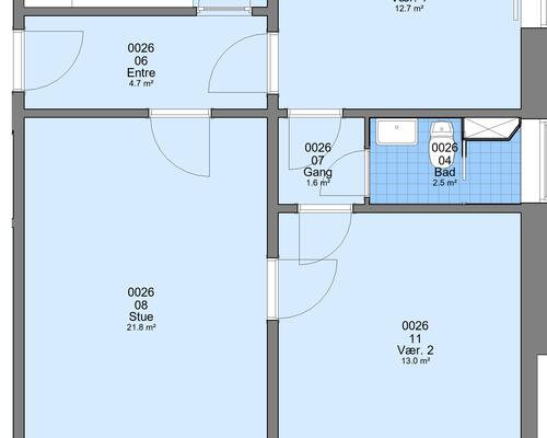 3 værelses lejlighed i Karup J