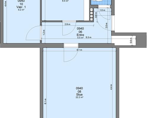 2 værelses lejlighed i Randers