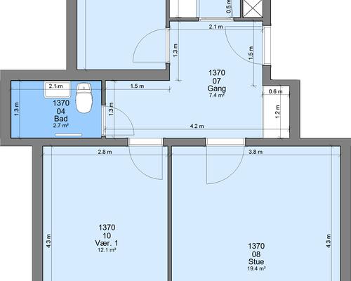 3 værelses lejlighed i Randers NØ