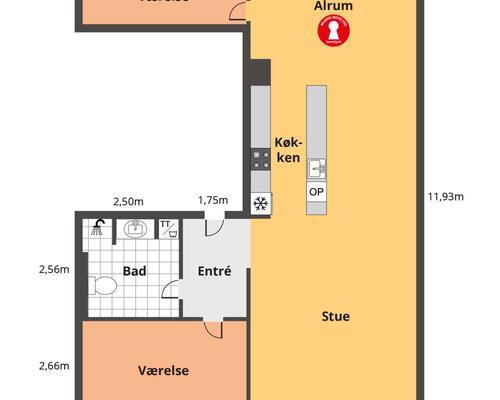 Perfekt beliggende lejlighed med altan | København K