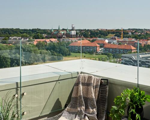 Unik penthouselejlighed med udsigt over Hillerød