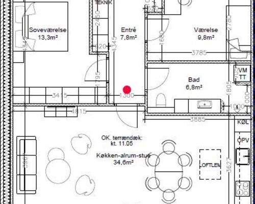 3 værelses rækkehus i roligt område