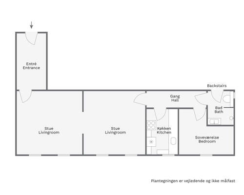 3 værelses lejlighed i København K