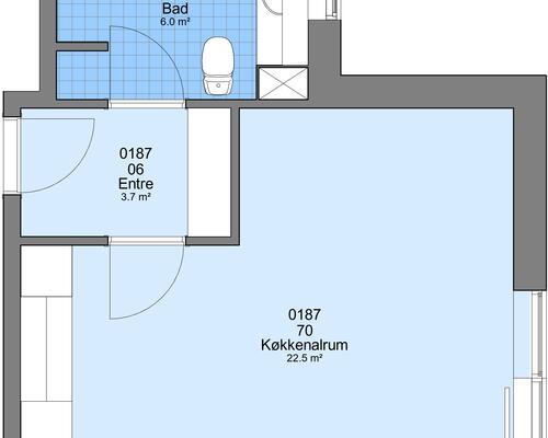 1 værelses lejlighed i Hanstholm