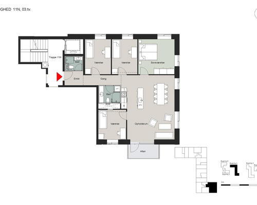 5 værelses lejlighed i København S