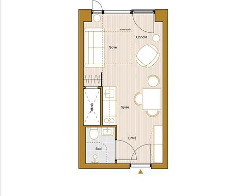 1 værelses lejlighed i Århus N