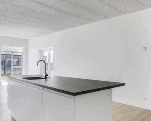 Nybygget rækkehus i 1 plan