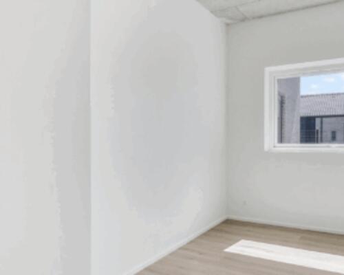 Nybygget rækkehus i 1 plan