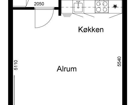 1 værelses lejlighed i Ikast