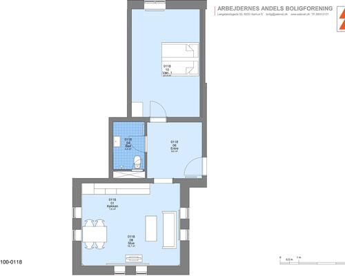 1 værelses lejlighed i Risskov