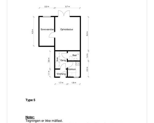 2 værelses lejlighed i Aalborg SØ