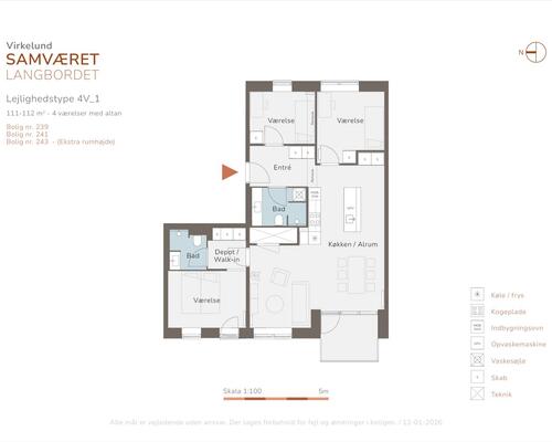4 værelses lejlighed i Albertslund