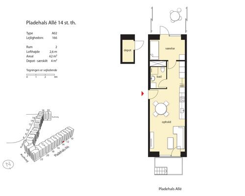 2 værelses lejlighed i København SV