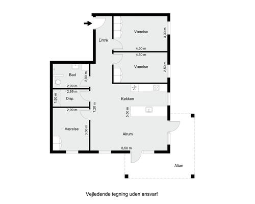 3 værelses lejlighed i Silkeborg