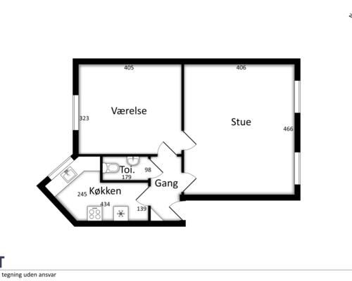 Lys 2-værelses med plankegulve og grøn udsigt – 59 m2 tæt på park og transport