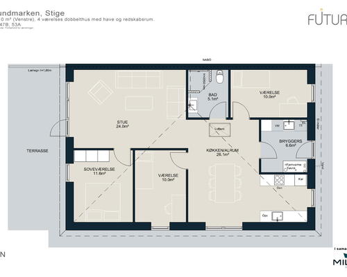 4 værelses hus i Odense N