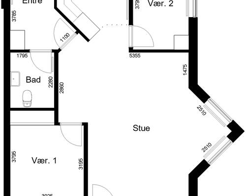 3 værelses lejlighed i Skive