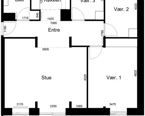 4 værelses lejlighed i Skive