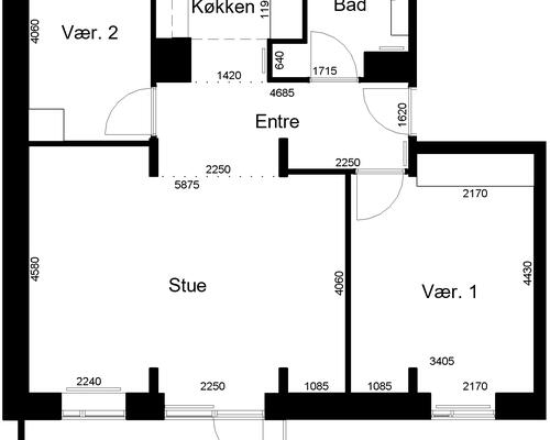 3 værelses lejlighed i Skive