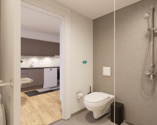 Attraktiv og moderne 1-værelses lejlighed i naturen tæt på byen