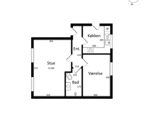 2 værelses lejlighed i Aalborg