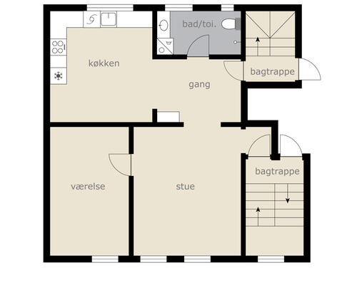 2 værelses lejlighed i Aalborg