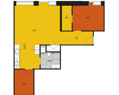 2 værelses hus i Odense SV