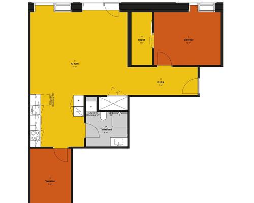 2 værelses hus i Odense SV