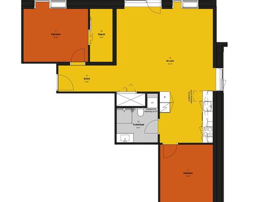 2 værelses hus i Odense SV